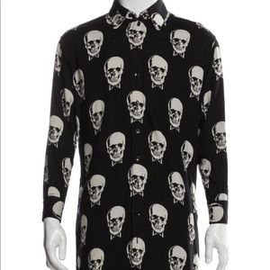 LIKE NEW 2015 Saint Laurent Button-down skull shirt